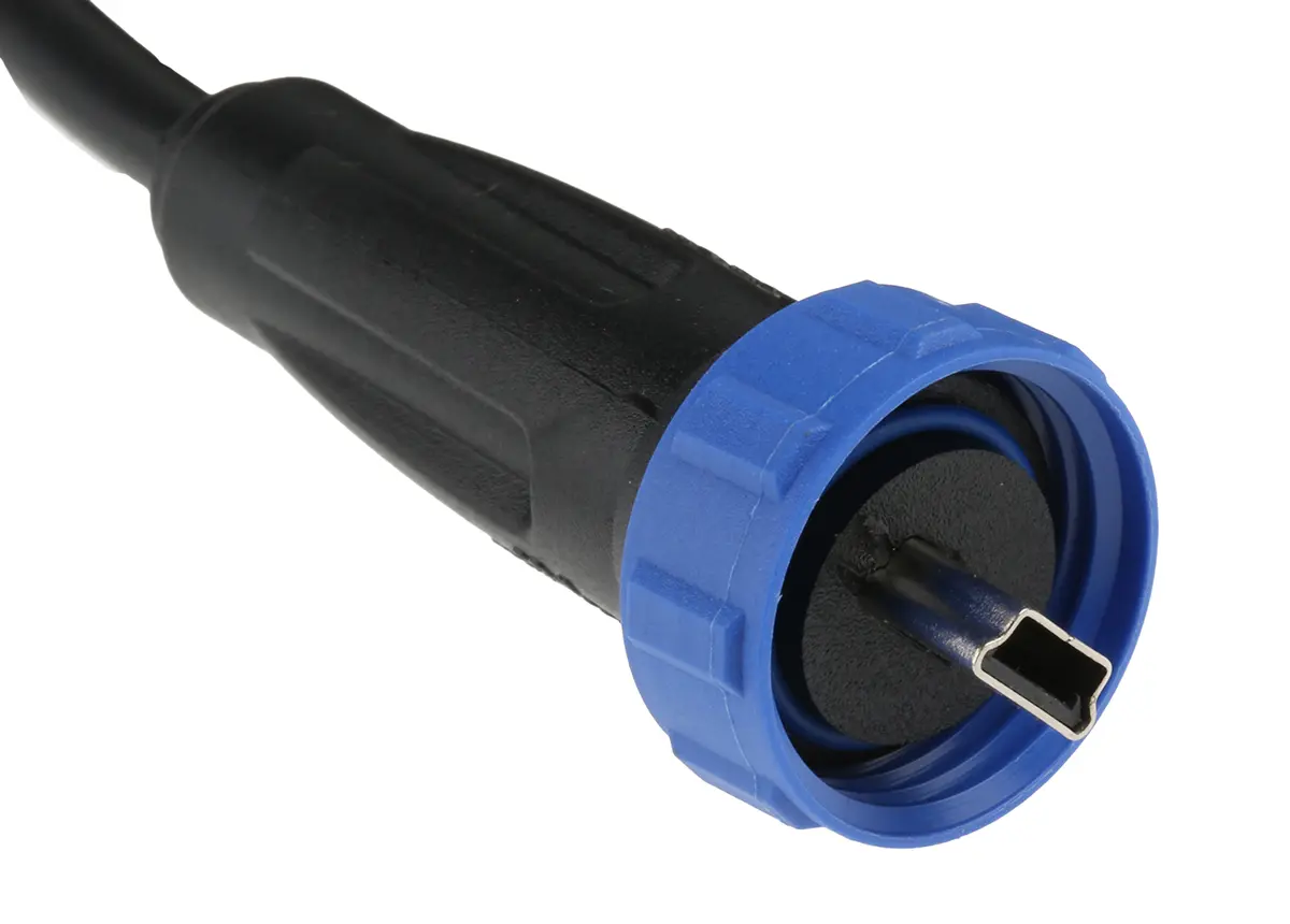 Produktfoto 1 von Bulgin USB-Kabel, Mini-USB B / USBA, 3m USB 2.0 Schwarz