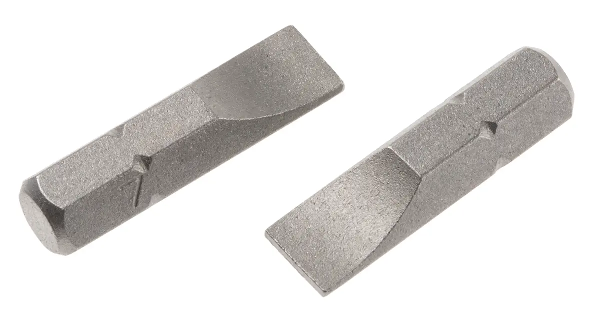 Produktfoto 1 von RS PRO Schraubbit, Geschlitzt Chrom Vanadium Stahl, 1-teilig, 25 mm