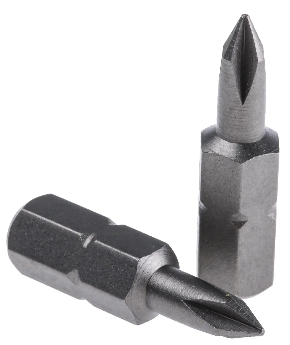 Produktfoto 1 von RS PRO PH0 PH0 Schraubbit, Phillips Chrom Vanadium Stahl, 1-teilig, 25 mm
