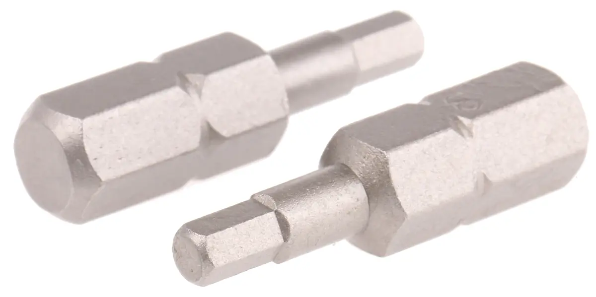 Produktfoto 1 von RS PRO 3 mm Hex 3 Sechskant Schraubbit, Sechskant Chrom Vanadium Stahl, 1-teilig, 25 mm