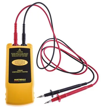 Produktfoto 1 von Martindale Durchgangsprüfer, 50μA LED Akustischer Alarm TEK 402 2.2 V dc Batterie 260 g