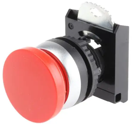 Produktfoto 1 von BACO BACO Drucktastenkopf Ø 22 mm, Rot Federrückstellung Pilzkopf Rund Kunststoff, IP66