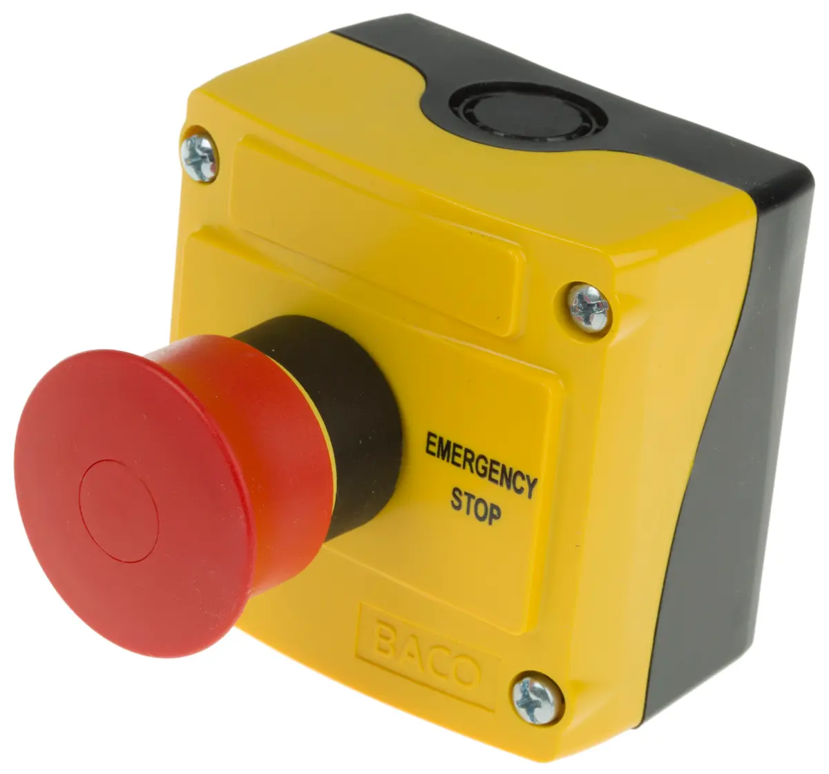 BACO LBX1 Not-Aus-Drucktaster, Oberfläche, Ø 22 mm, 2 Öffner, Rot IP66, x 47.9 mm, Zugentriegelung