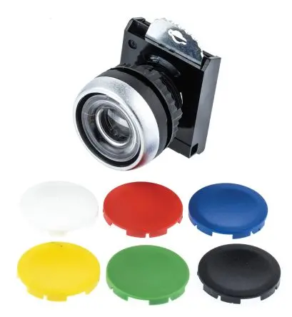 Produktfoto 1 von BACO BACO Drucktastenkopf Ø 22 mm, Schwarz Federrückstellung Rund Rund Kunststoff, IP66