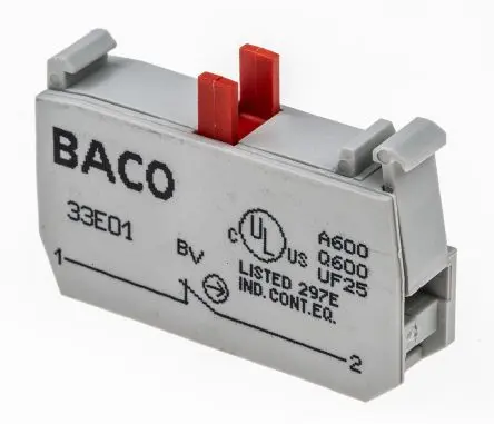Produktfoto 1 von BACO BACO Kontaktblock 1 Öffner 600V Schraube