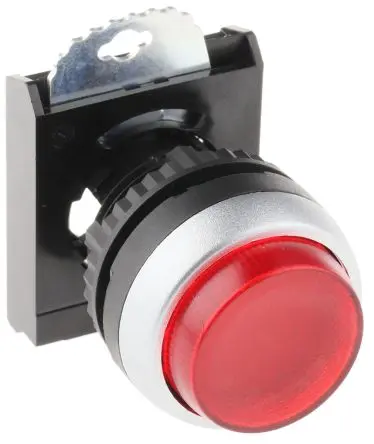 Produktfoto 1 von BACO BACO Drucktastenkopf Ø 22 mm, Rot Rastung Rund Rund Kunststoff, IP66