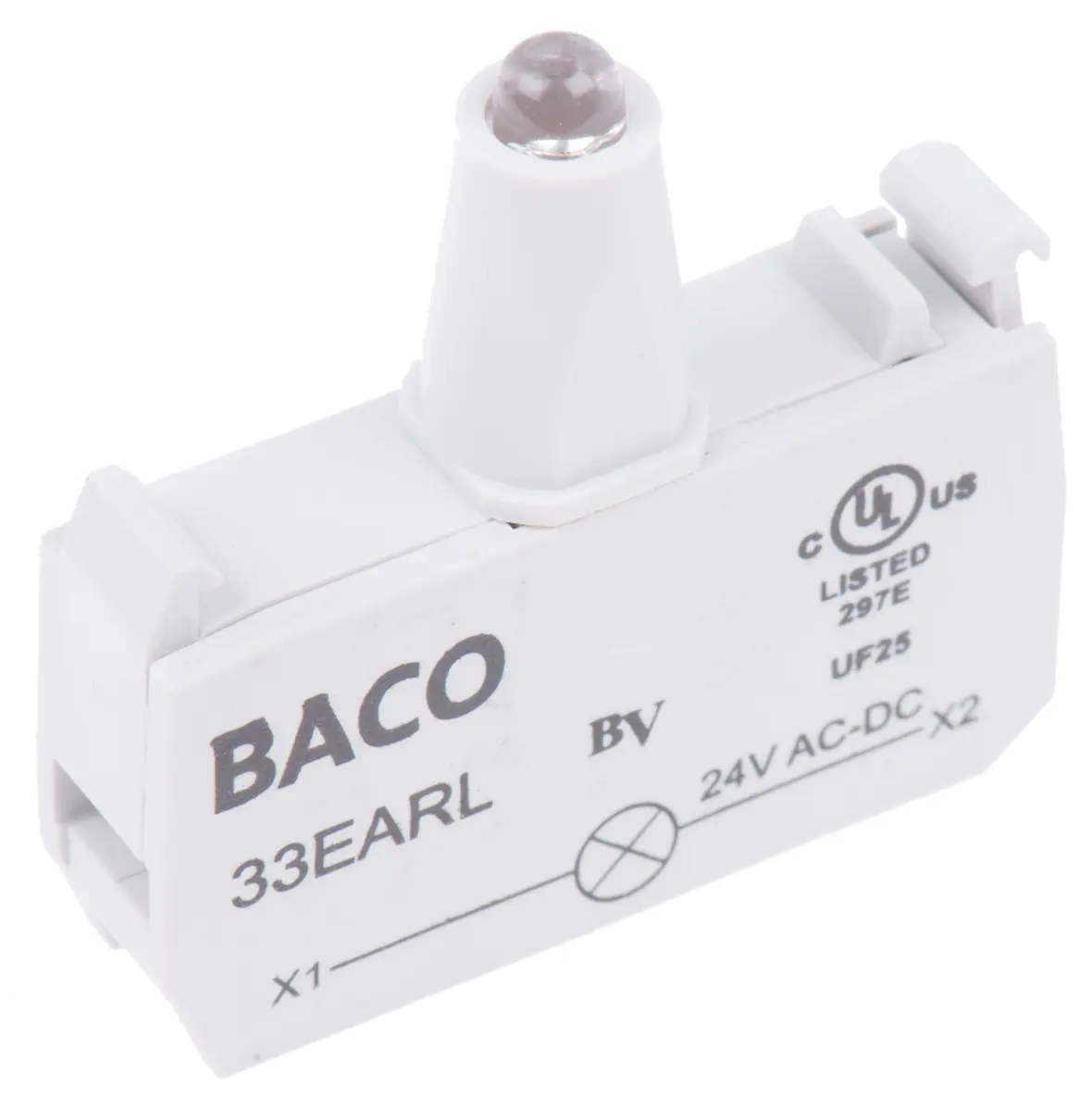 Produktfoto 1 von BACO BACO Lichtblock Anzeigenblock LED Rot beleuchtet 24V Schraubanschluss
