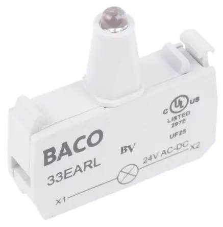 Produktfoto 1 von BACO BACO Lichtblock Anzeigenblock LED Rot beleuchtet 24V Schraube