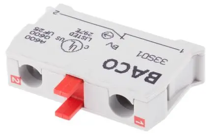 Produktfoto 1 von BACO BACO Kontaktblock 1 Öffner 600V Schraube