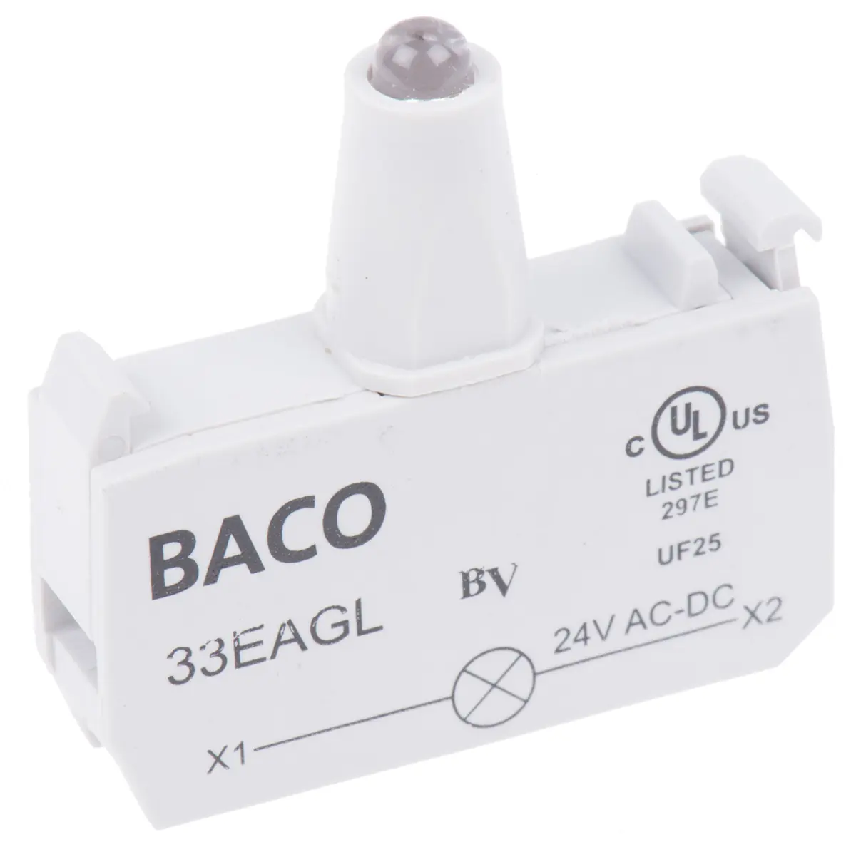 Produktfoto 1 von BACO BACO Lichtblock Anzeigenblock LED Grün beleuchtet 24V Schraubanschluss