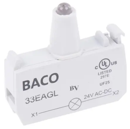 Produktfoto 1 von BACO BACO Lichtblock Anzeigenblock LED Grün beleuchtet 24V Schraube