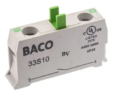 Produktfoto 1 von BACO BACO Kontaktblock 1 Schließer 600V Schraube