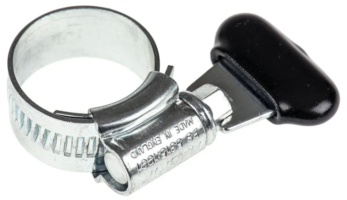 Produktfoto 1 von HI-GRIP Edelstahl Schlauchschelle Schneckengewinde, mit Flügelschraube 22 mm