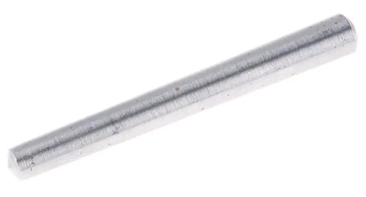 Produktfoto 1 von RS PRO Zylinderstift Passfeder, Typ Konus, L. 40 mm Stahl glatt