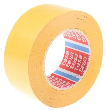 Tesa 4959 Doppelseitiges Gewebeband, Lichtdurchlässig, 0 °C bis 200 °C, Stärke 100 mm 8N/cm Vlies, 50mm x 50 m