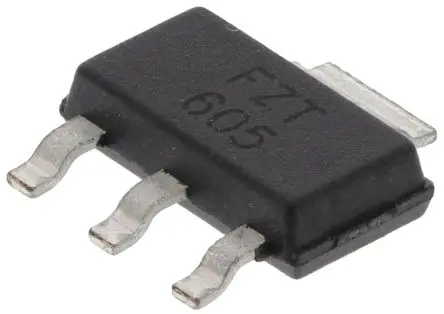 Produktfoto 1 von DiodesZetex Darlington-Transistor 1 120 V 1.5 A NPN HFE:500, SOT-223 4-Pin