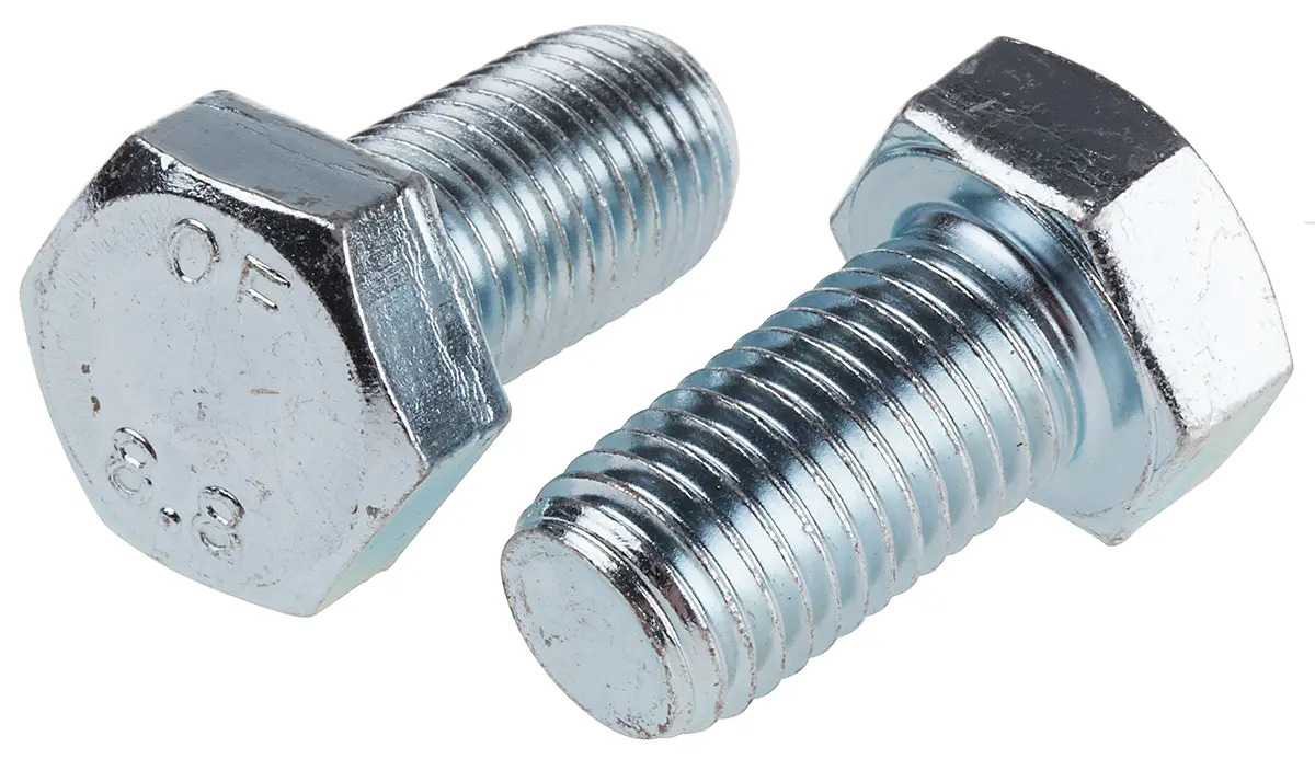 Produktfoto 1 von RS PRO x 30 mm Sechskantschraube, Stahl Glanzzink, DIN 933
