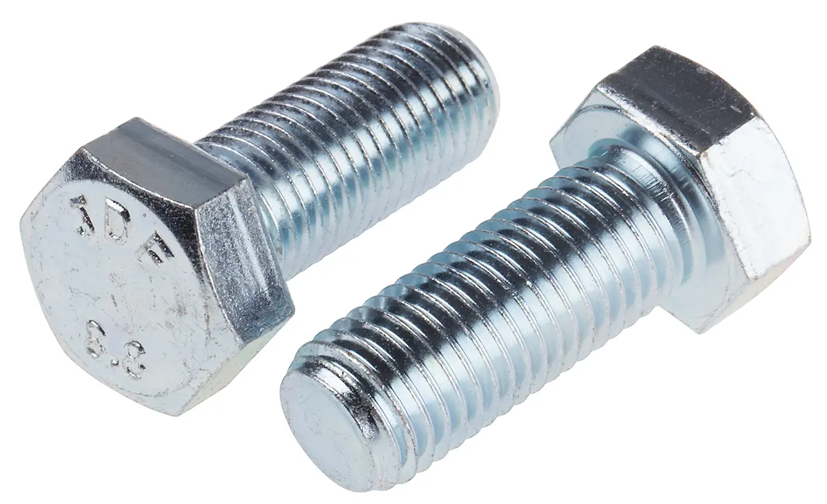 Produktfoto 1 von RS PRO x 40 mm Sechskantschraube, Stahl Glanzzink, DIN 933