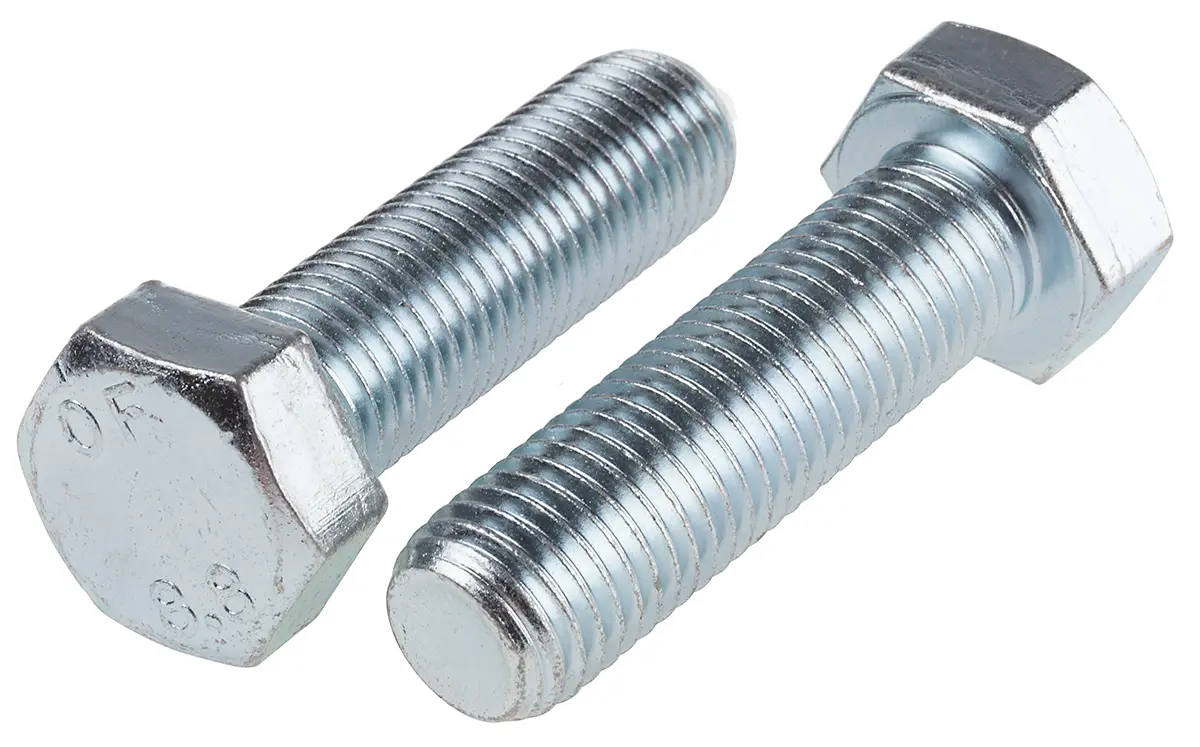 Produktfoto 1 von RS PRO x 70 mm Sechskantschraube, Stahl Glanzzink, DIN 933