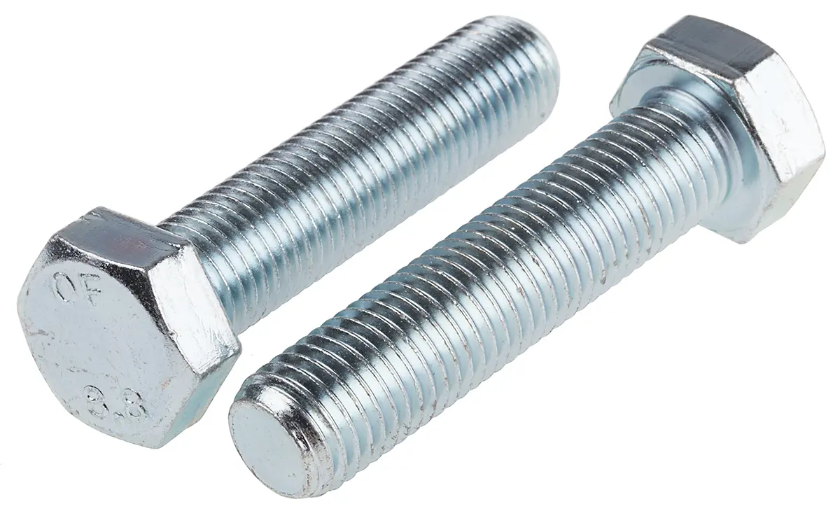 Produktfoto 1 von RS PRO x 70 mm Sechskantschraube, Stahl Glanzzink, DIN 933