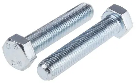 Produktfoto 1 von RS PRO M16 x 80 mm Sechskantschraube, Stahl Glanzzink, DIN 933