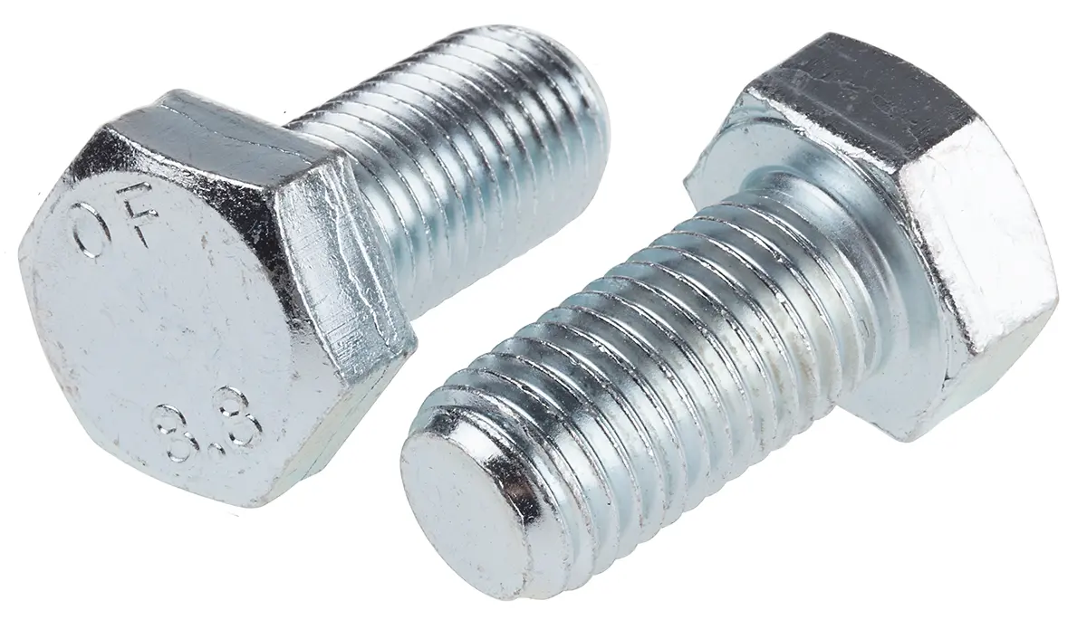 Produktfoto 1 von RS PRO x 40 mm Sechskantschraube, Stahl Glanzzink, DIN 933