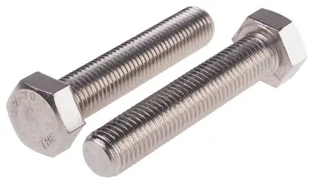 Produktfoto 1 von RS PRO M16 x 80 mm Sechskantschraube, Edelstahl glatt, DIN 933