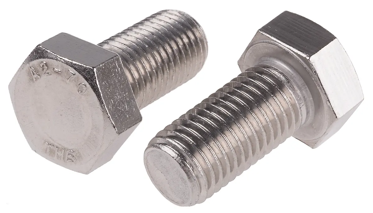 Produktfoto 1 von RS PRO x 40 mm Sechskantschraube, Edelstahl, DIN 933