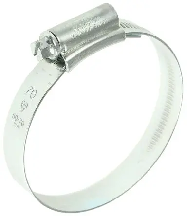 Produktfoto 1 von HI-GRIP Stahl Schlauchschelle Schneckengewinde, mit Schlitzsechskantschraube 70 mm