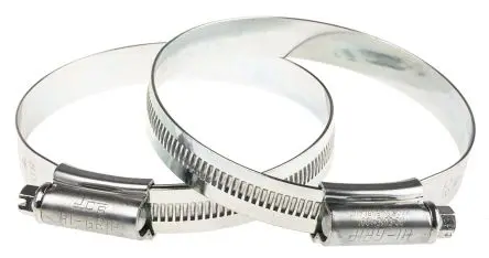 Produktfoto 1 von HI-GRIP Stahl Schlauchschelle Schneckengewinde, mit Schlitzsechskantschraube 80 mm