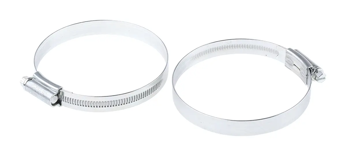 Produktfoto 1 von HI-GRIP Stahl Schlauchschelle Schneckengewinde, mit Schlitzsechskantschraube 90 mm