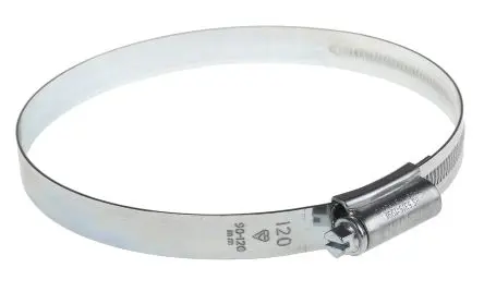 Produktfoto 1 von HI-GRIP Stahl Schlauchschelle Schneckengewinde, mit Schlitzsechskantschraube 120 mm