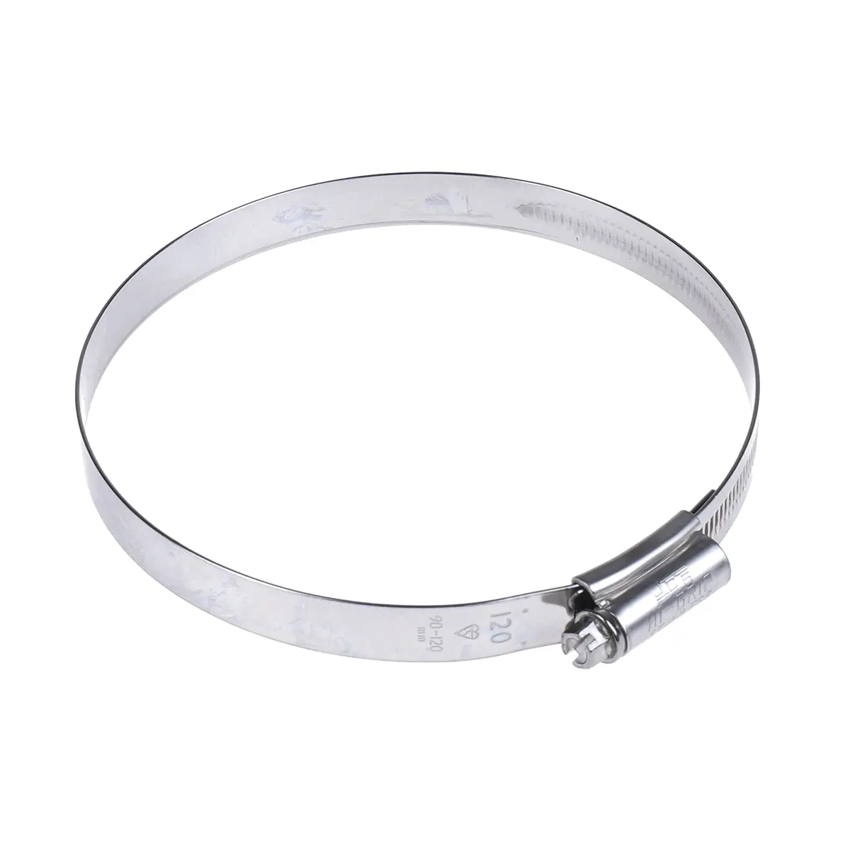 Produktfoto 1 von HI-GRIP Edelstahl Schlauchschelle Schneckengewinde, mit Schlitzsechskantschraube 120 mm