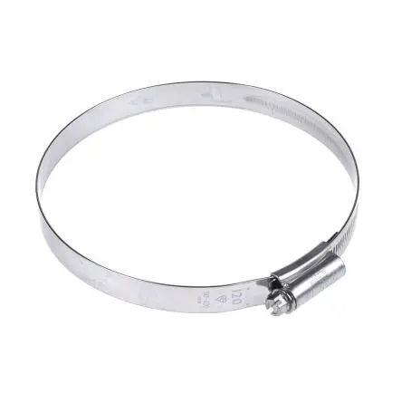 Produktfoto 1 von HI-GRIP Edelstahl Schlauchschelle Schneckengewinde, mit Schlitzsechskantschraube 120 mm