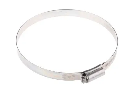 Produktfoto 1 von HI-GRIP Edelstahl Schlauchschelle Schneckengewinde, mit Schlitzsechskantschraube 140 mm