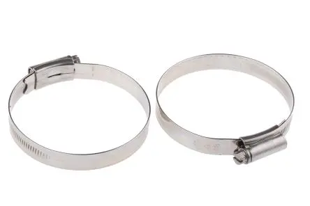 Produktfoto 1 von HI-GRIP Edelstahl Schlauchschelle Schneckengewinde, mit Schlitzsechskantschraube 80 mm