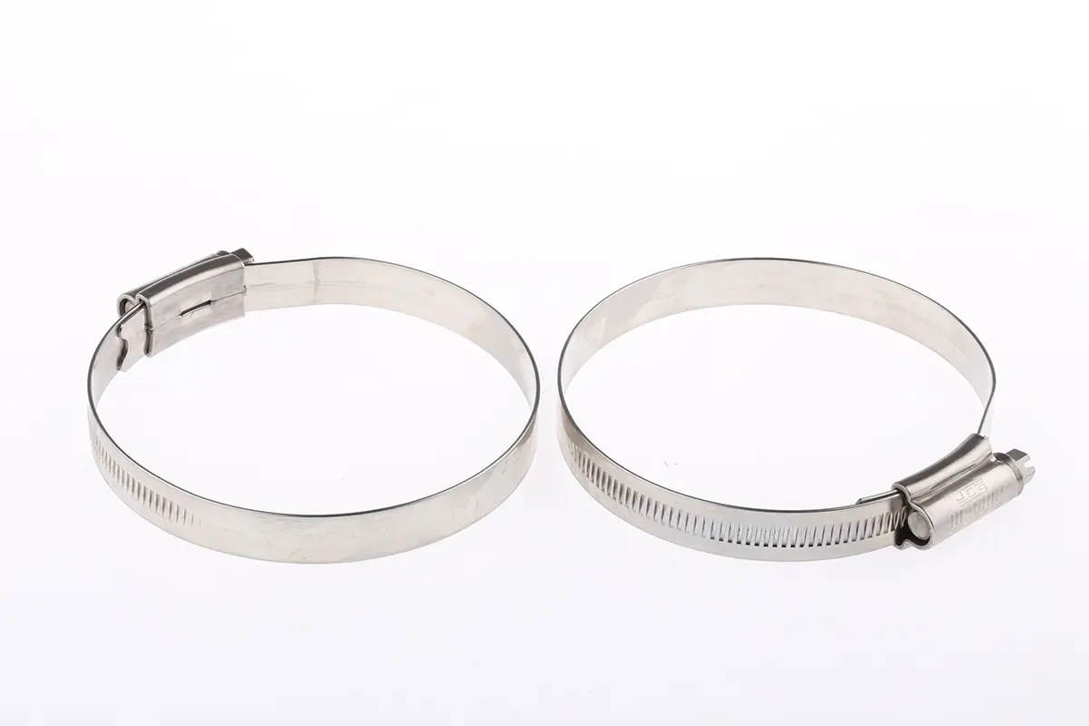 HI-GRIP Edelstahl Schlauchschelle Schneckengewinde, mit Schlitzsechskantschraube 90 mm