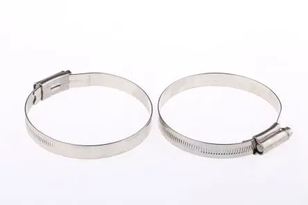 HI-GRIP Edelstahl Schlauchschelle Schneckengewinde, mit Schlitzsechskantschraube 90 mm
