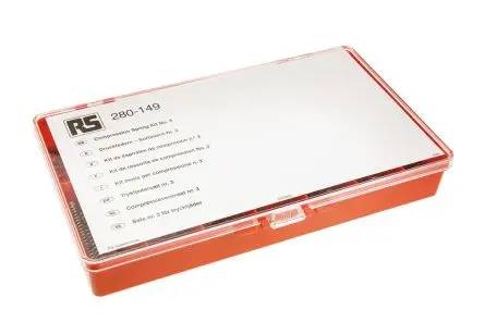 Produktfoto 1 von RS PRO Feder Sortiment Legierungsstahl Quetschanschluss