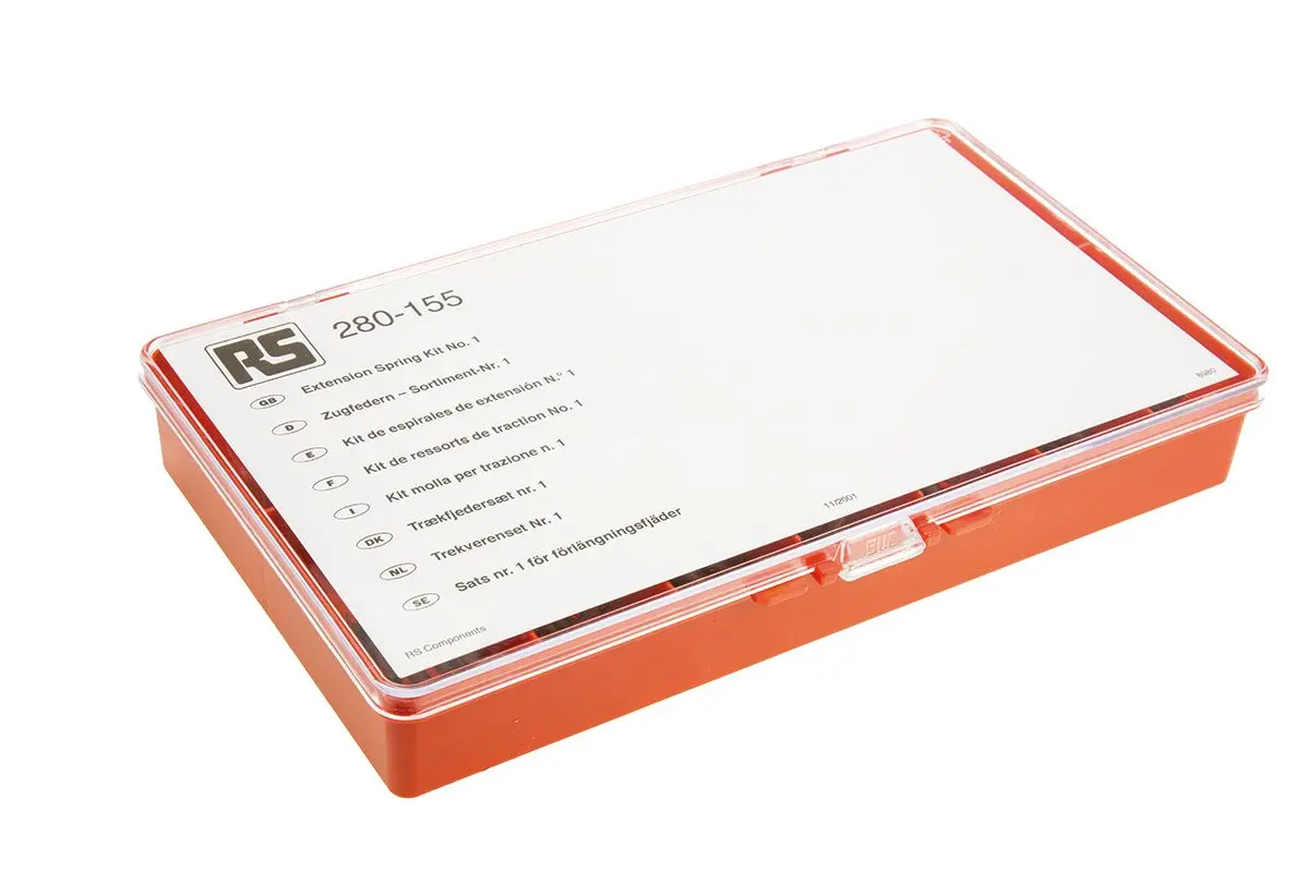 Produktfoto 1 von RS PRO Feder Sortiment Legierungsstahl Verlängerung