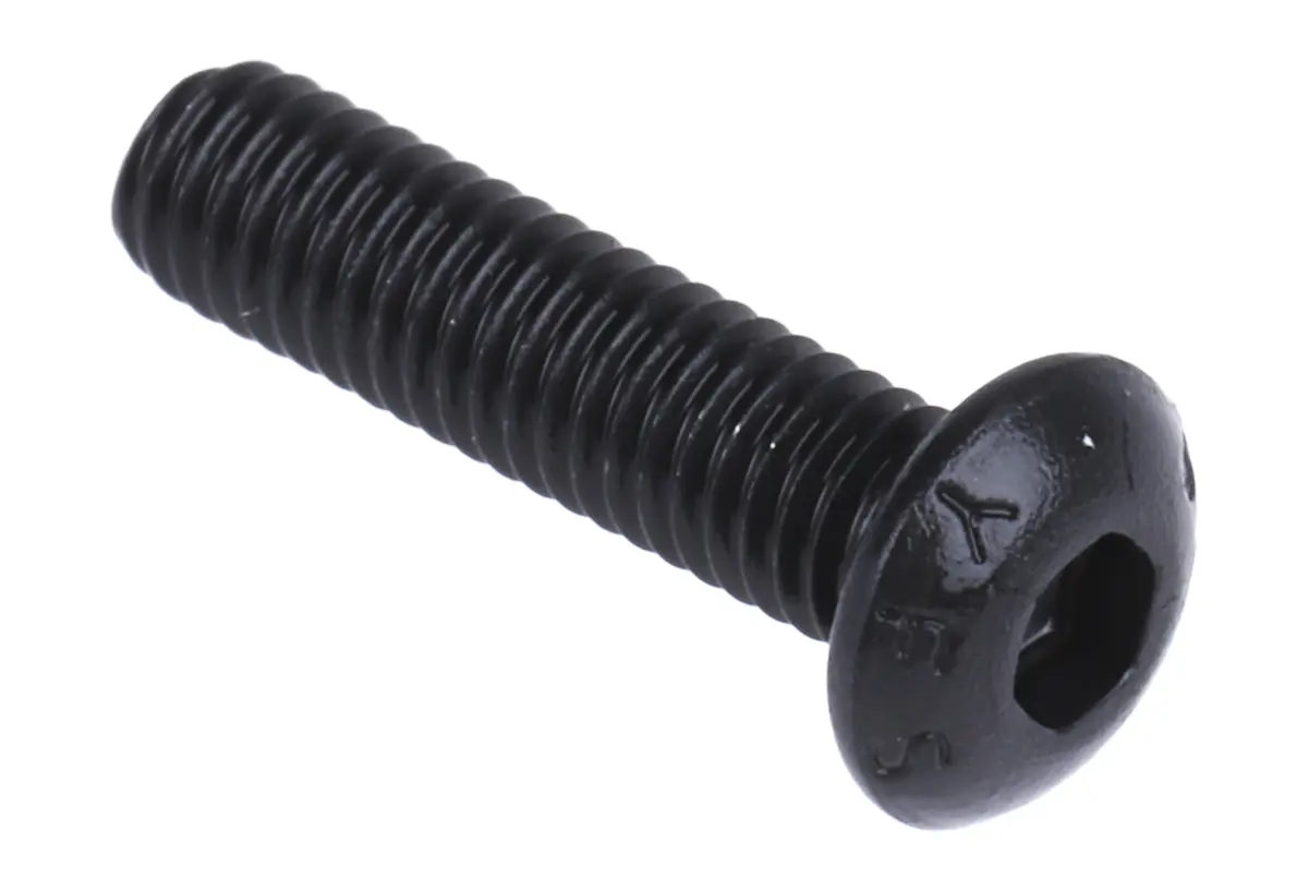 Produktfoto 1 von RS PRO Linsenkopf Innensechskantschraube, Stahl schwarz passiviert, M3 x 0.5mm, 12mm