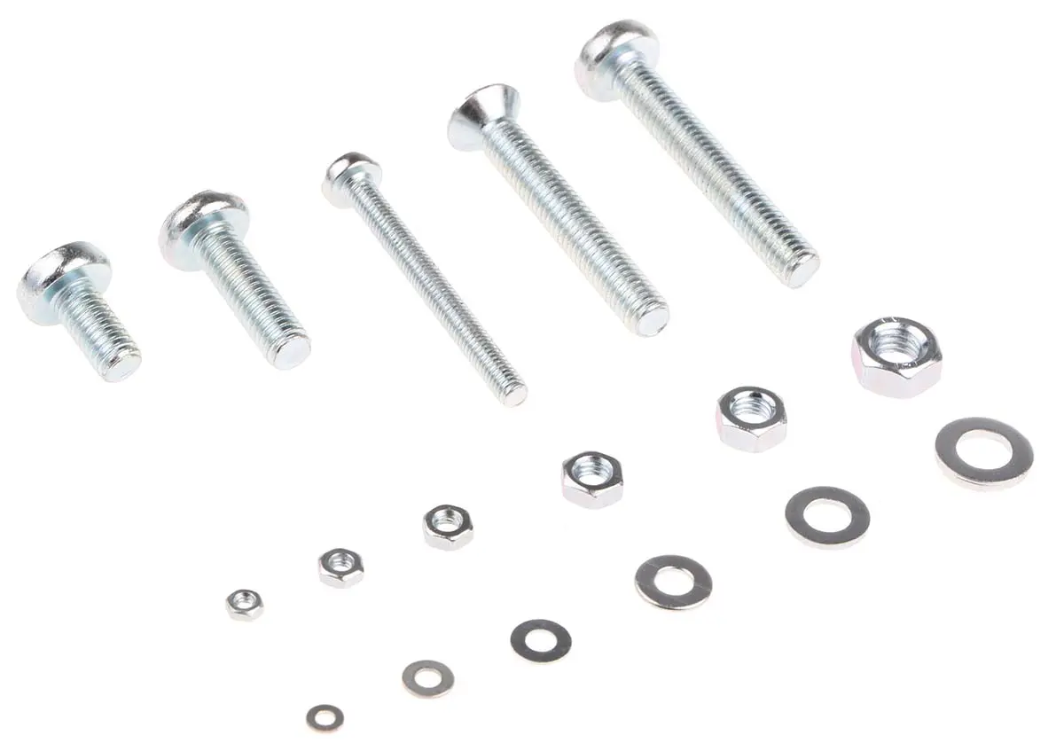 Produktfoto 1 von RS PRO Stahl Pozidriv Schrauben Sortiment x 40 mm x 6 mm, 3165 Stück