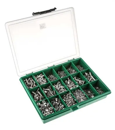 Produktfoto 1 von RS PRO Edelstahl Schlitz Schrauben Sortiment x 25 mm x 6 mm, 3168 Stück