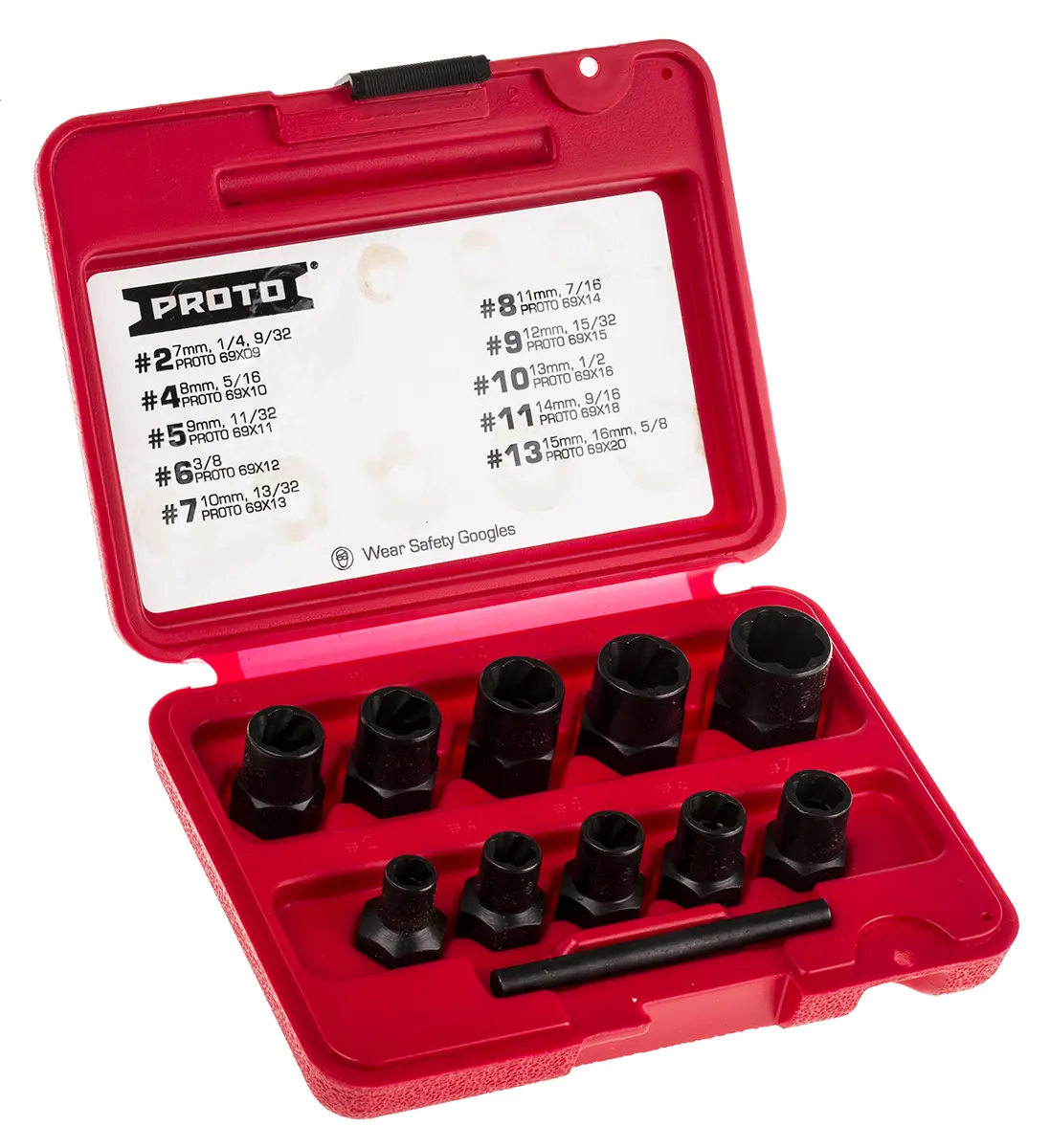 Stanley Proto, 10-teilig Schraubenausdreher, Kunststoff, Stahl