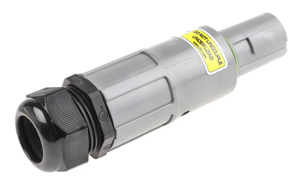 Produktfoto 1 von ITT Cannon Veam Powerlock Leistungssteckverbinder Grau, 1kV 1 / 400A, Kabel IP65, IP67