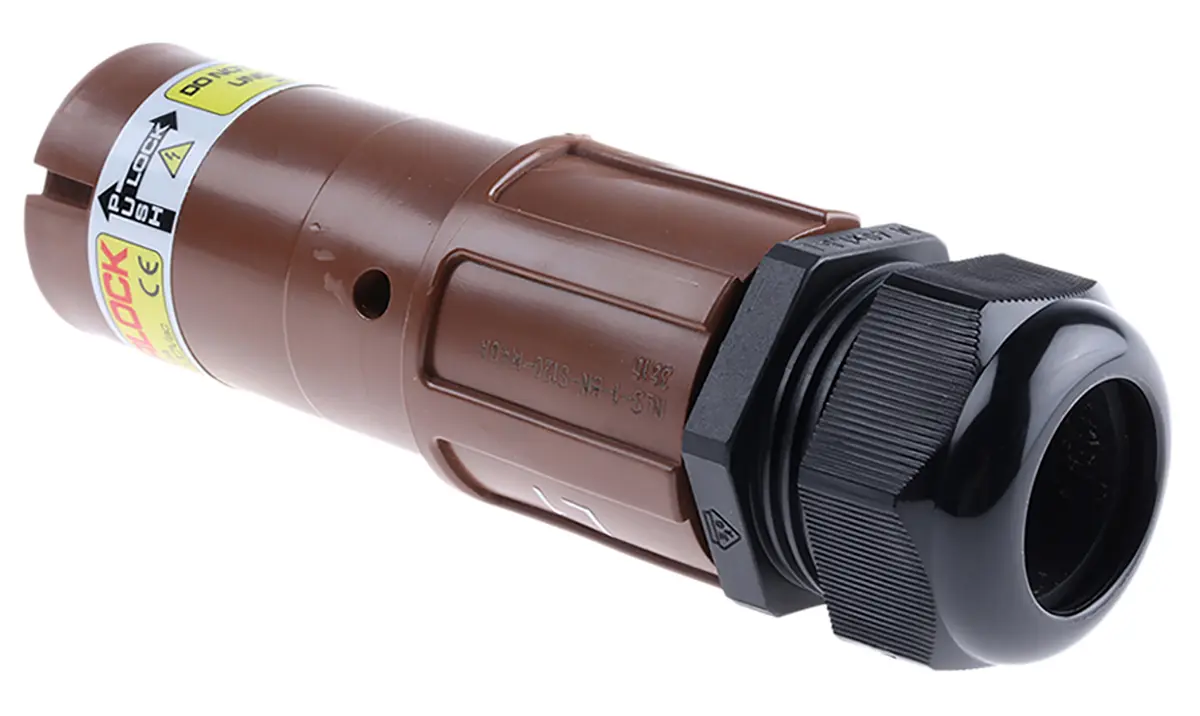 Produktfoto 1 von ITT Cannon Veam Powerlock Leistungssteckverbinder Braun 1P, 1.0kV, Kabel Gerade IP67 400A