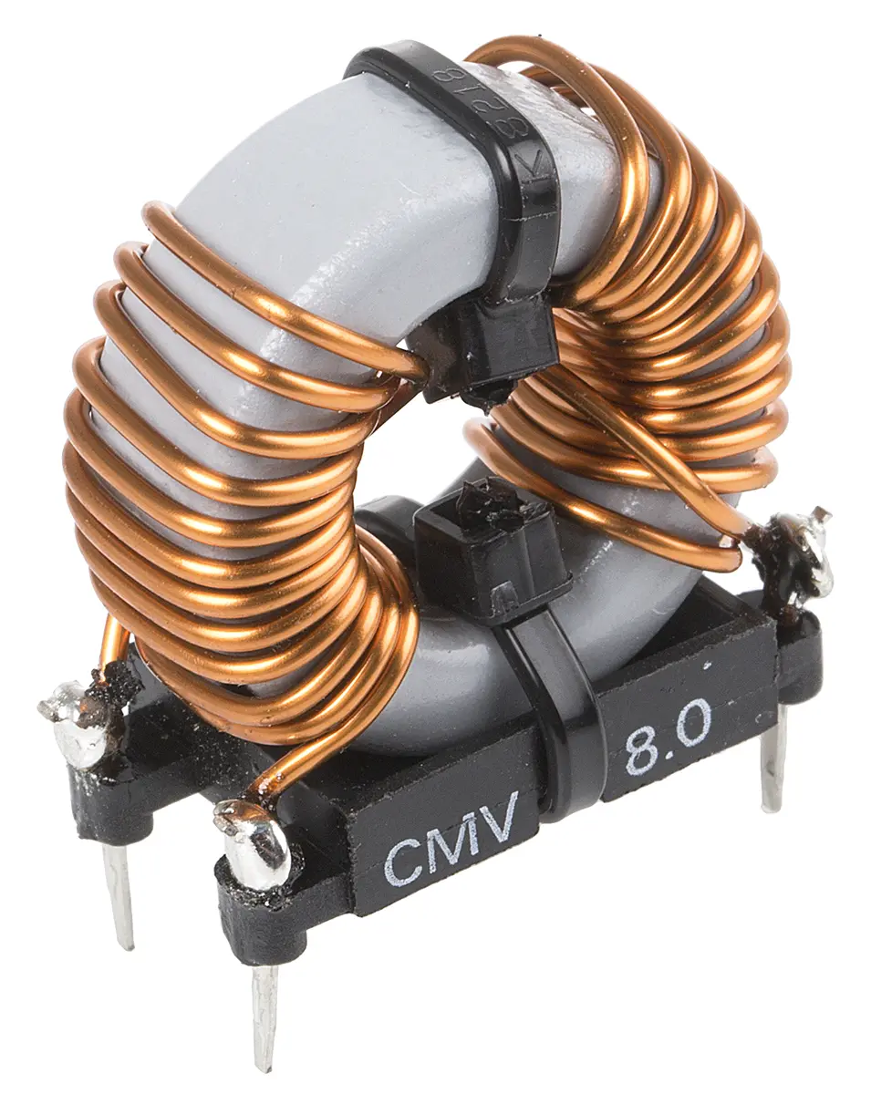 Produktfoto 1 von Roxburgh EMC CMV Gleichtaktdrossel, Ferrit-Kern, 740 μH, 8 A, Radial / R-DC 9.6 mΩ, max. 440 Hz, Ø 0.38 mm, Ø 0.38 mm x