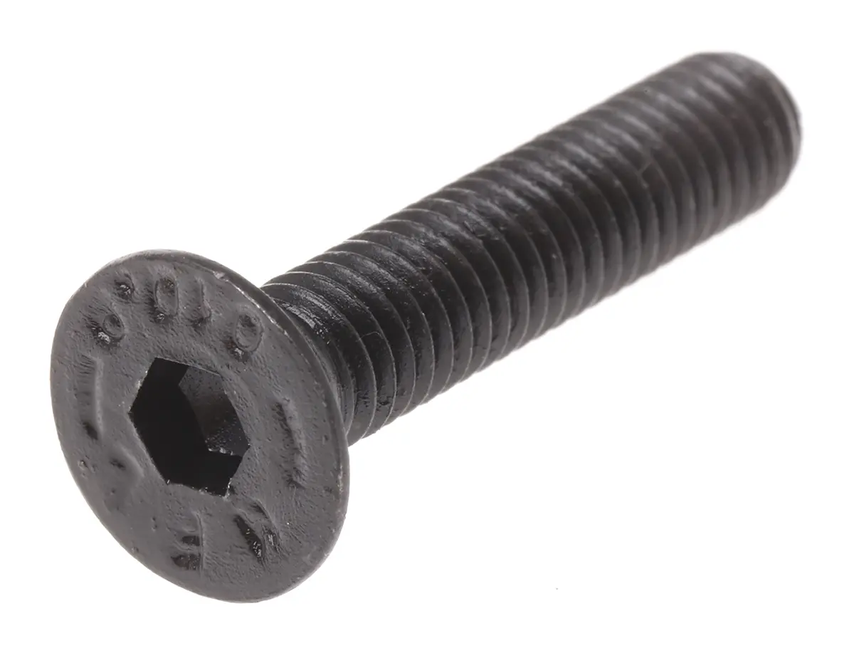 RS PRO Senkkopf Innensechskantschraube, Stahl schwarz passiviert, M6 x 1mm, 30mm