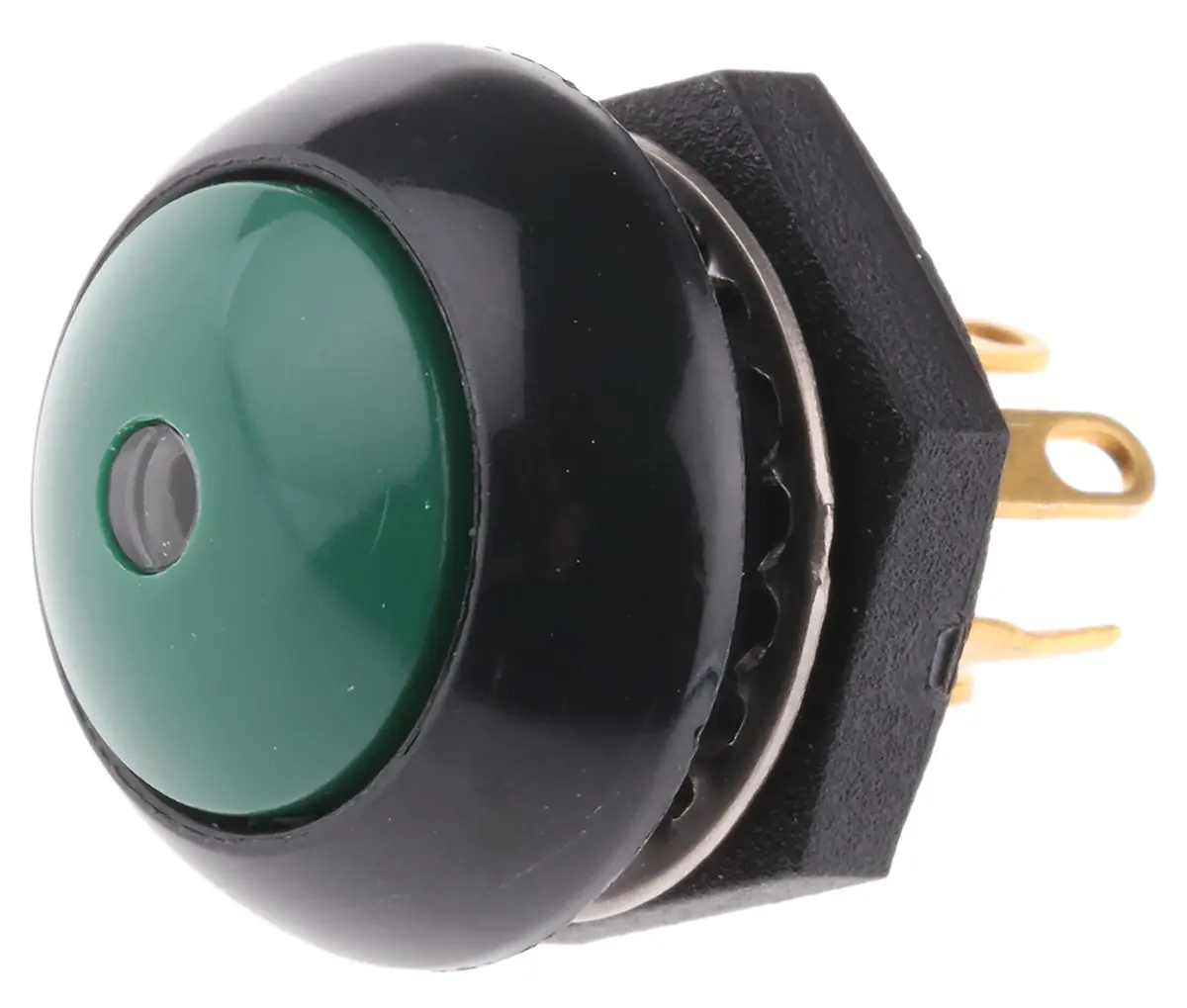 Otto P9 Druckschalter Grün Beleuchtet Tastend Panel Ø 20 mm, 1-poliger Umschalter / 5 A 28 V dc 115 V ac, IP68