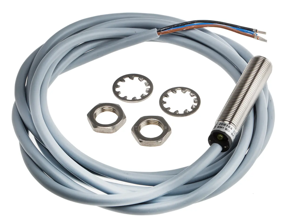 Produktfoto 1 von RS PRO M12 Näherungssensor Induktiv, Gewinderohr 3 mm PNP 10 → 30 V dc / 200 mA NO, IP68